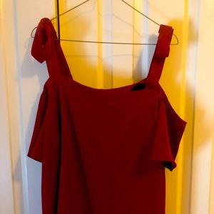 Bundle of size large/xlarge blouses in red tones.